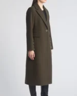 Single Breasted Wool Blend Reefer Coat | Trendy Leather Jackets