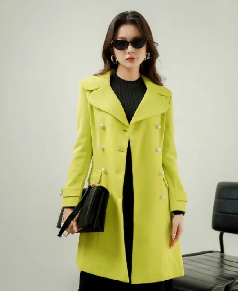 Sixdo Long Woven Coat | Trendy Leather Jackets
