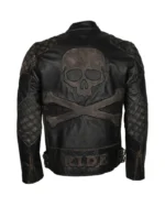 Skull Crossbones Biker Leather Jacket | Trendy Leather Jackets