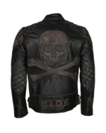 Skull Crossbones Biker Leather Jacket | Trendy Leather Jackets
