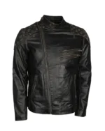 Skull Crossbones Biker Leather Jacket | Trendy Leather Jackets