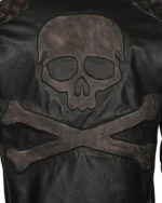 Skull Crossbones Biker Leather Jacket | Trendy Leather Jackets