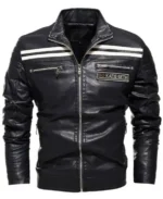 Slim Fit Black Leather Biker Jacket | Trendy Leather Jackets
