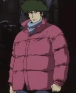 Spike Spiegel Cowboy Bebop Pink Puffer Jacket | Trendy Leather Jackets