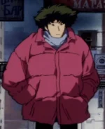 Spike Spiegel Cowboy Bebop Pink Puffer Jacket | Trendy Leather Jackets
