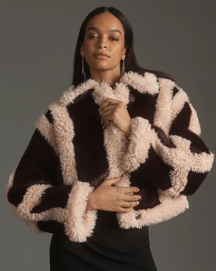Stand Studio Cecilia Sherpa Jacket | Trendy Leather Jackets