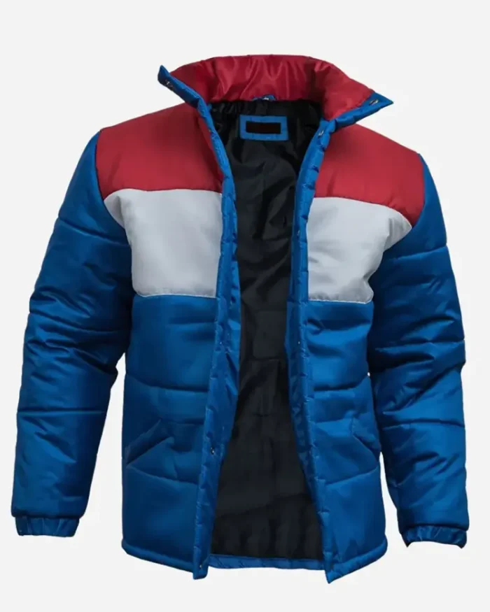 Stranger Things Jim Hopper Blue Puffer Jacket | Trendy Leather Jackets