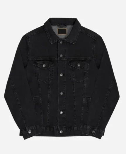 Stranger Things Jonathan Byers Black Denim Jacket | Trendy Leather Jackets