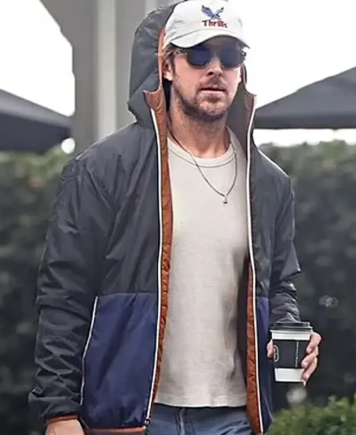 Street Style 2023 Ryan Gosling Hooded Jacket | Trendy Leather Jackets