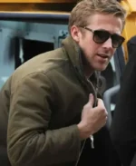 Street Style Ryan Gosling Green Jacket | Trendy Leather Jackets