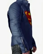 Superman Man Of Steel Blue Leather Jacket | Trendy Leather Jackets