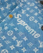 Supreme Louis Vuitton Jacquard Denim N-3B Parka | Trendy Leather Jackets
