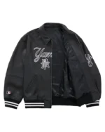 Supreme New York Yankees Kanji Leather Varsity Jacket | Trendy Leather Jackets