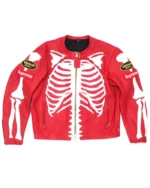 Supreme Skeleton Red Vanson Biker Jacket | TLJ