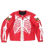 Supreme Skeleton Red Vanson Biker Jacket | TLJ