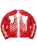 Supreme Skeleton Red Vanson Biker Jacket | TLJ