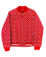 Supreme X Louis Vuitton Monogram Leather Bomber Jacket | Trendy Leather Jackets