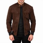 Sven Mocha Suede Bomber Jacket - TLJ