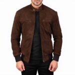 Sven Mocha Suede Bomber Jacket - TLJ
