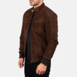 Sven Mocha Suede Bomber Jacket - TLJ