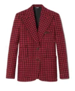 Taylor Swift Kansas City Chiefs Red And Black Plaid Blazer | Trendy Leather Jackets