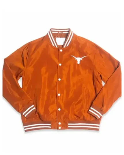 Texas Orange Bomber Jacket | Trendy Leather Jackets