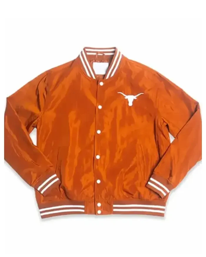 Texas Orange Bomber Jacket | Trendy Leather Jackets