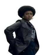 The Big Cigar Teressa Dixon Black Leather Coat | Trendy Leather Jackets