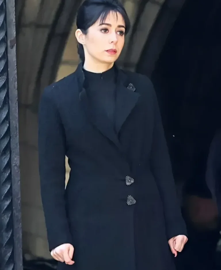 The Penguin Cristin Milioti Black Coat | Trendy Leather Jackets