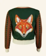 The Talk Farewell Season 15 Natalie Morales Green and Red Printed Cardigan | Trendy Leather Jackets