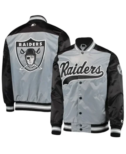 The Tradition II Las Vegas Raiders Satin Jacket | Trendy Leather Jackets