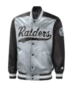 The Tradition II Las Vegas Raiders Satin Jacket | Trendy Leather Jackets