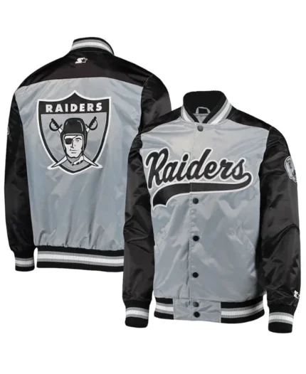 The Tradition II Las Vegas Raiders Satin Jacket | Trendy Leather Jackets