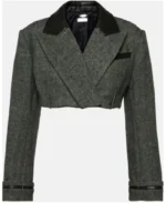 The Voice S26 Georgia Starnes Crop Blazer | Trendy Leather Jackets