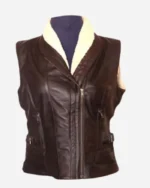 The Walking Dead Andrea Harrison Vest | Trendy Leather Jackets