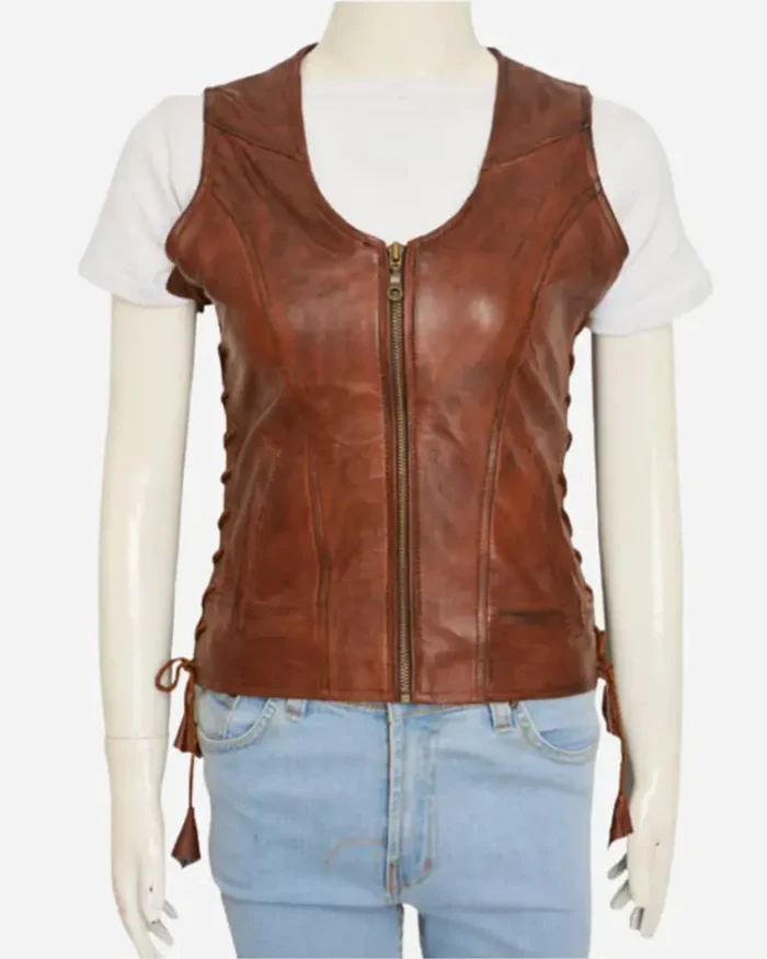 The Walking Dead Michonne Leather Vest | Trendy Leather Jackets