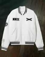 The Weeknd XO Handmade Cosplay White Varsity Jacket | Trendy Leather Jackets