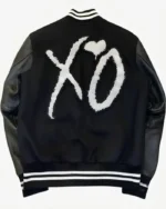 The Weeknd XO Tour Black Varsity Jacket | Trendy Leather Jackets