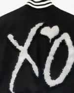 The Weeknd XO Tour Black Varsity Jacket | Trendy Leather Jackets