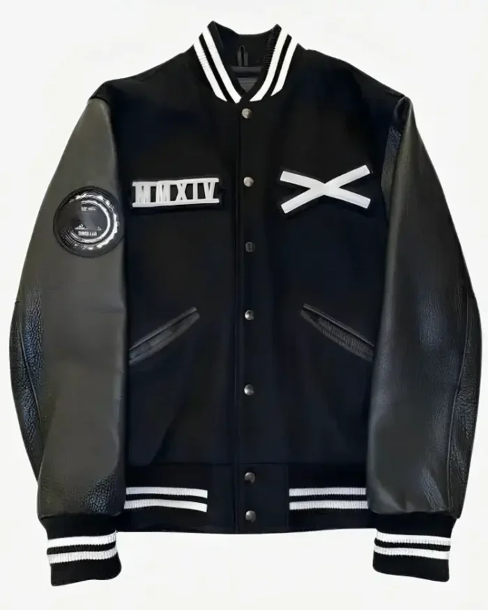 The Weeknd XO Tour Black Varsity Jacket | Trendy Leather Jackets