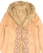 Tie Front Embroidered Afghan Coat | Trendy Leather Jackets