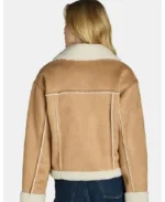 Time and Tru Bonded Faux Shearling Bomber Jacket | Trendy Leather Jackets