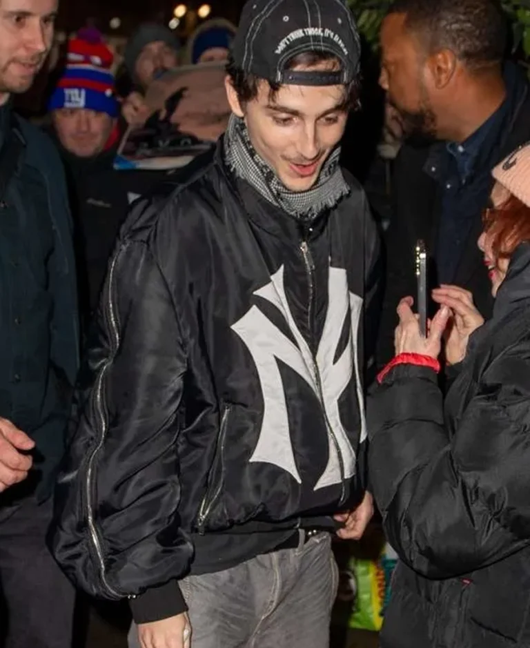 Timothee Chalamet SNL Afterparty Bomber Jacket | Trendy Leather Jackets