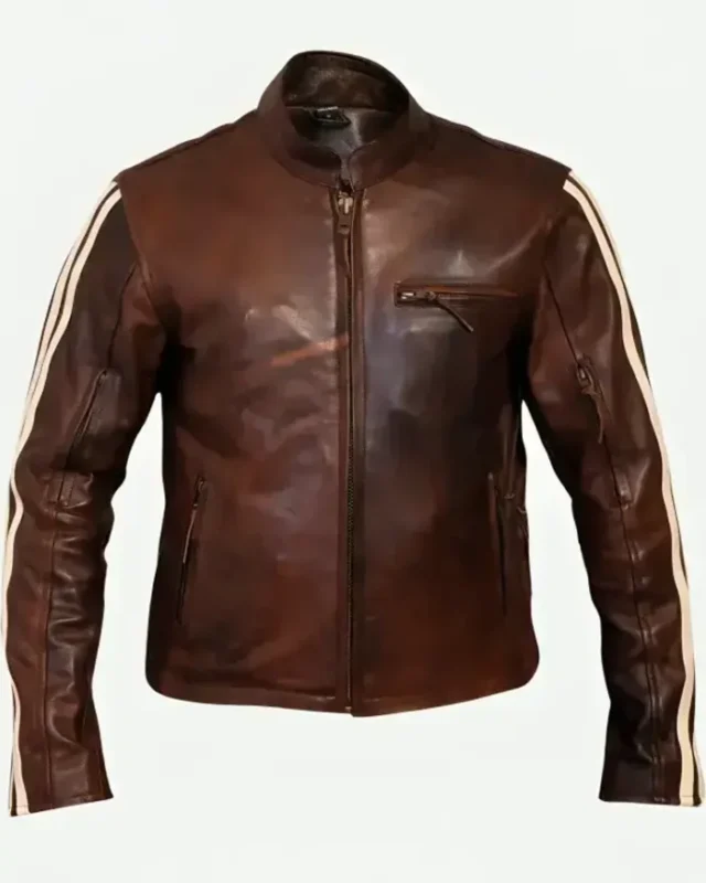 Tivoli Retro Brown Cruiser Removable Armour Jacket | Trendy Leather Jackets