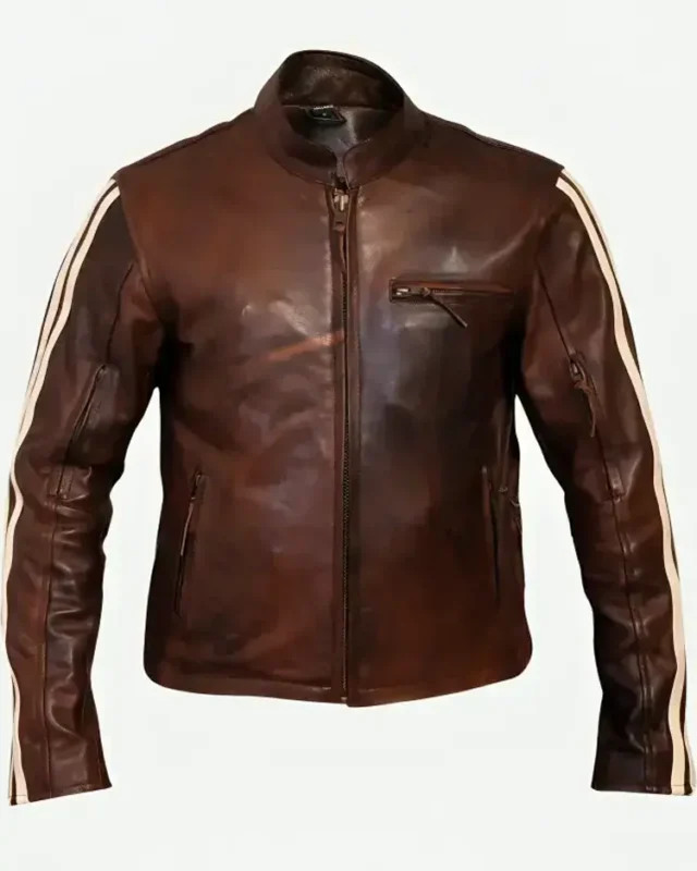 Tivoli Retro Brown Cruiser Removable Armour Jacket | Trendy Leather Jackets