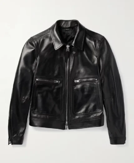 Tom Ford Black Leather Jacket | Trendy Leather Jackets