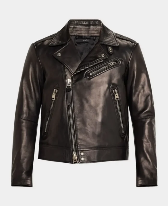Tom Ford Nappa Grain Leather Asymmetric Biker Jacket | Trendy Leather Jackets