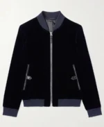 Tom Ford Velvet Navy Bomber Jacket | Trendy Leather Jackets