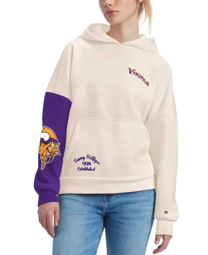 Tommy Hilfiger Minnesota Vikings Harriet Pullover Hoodie | Trendy Leather Jackets