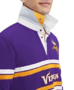 Tommy Hilfiger Purple Minnesota Vikings Cory Varsity Rugby T-Shirt | Trendy Leather Jackets